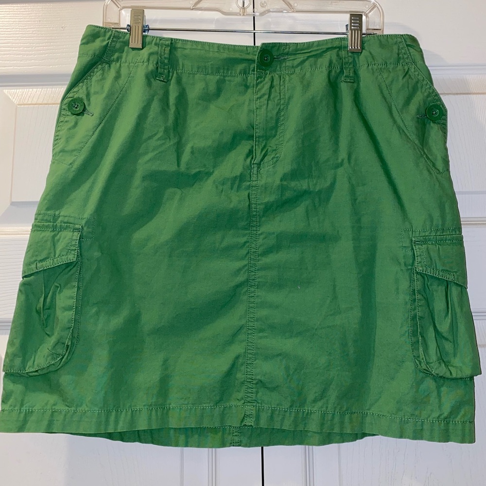 green cargo skirt